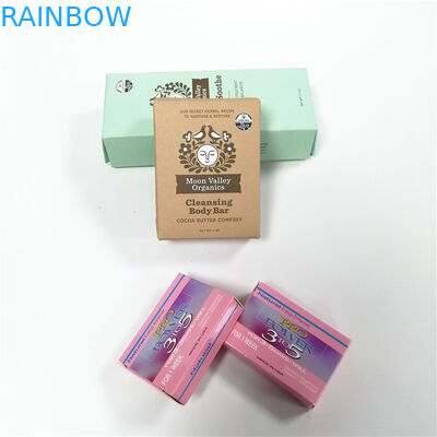 Kotak kertas cetak kustom kemasan Kotak Hadiah Kotak sabun Hot Stamping UV Coated