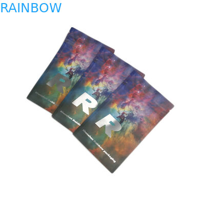 Pencetakan Kustom Aluminium Foil Kemasan Permen Tahan Anak Mylar Bag Matt Smell Proof Childproof Ziplock Pouch