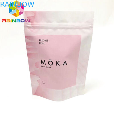 Body scrub berdiri kantong kantong ziplock yang dapat digunakan kembali dengan kantong air mata yang disesuaikan