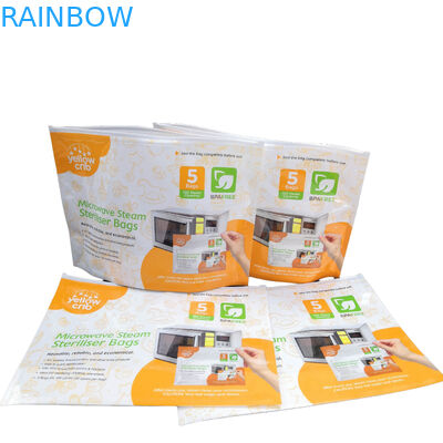 BPA Free Baby Care Steam Clean Reusable Microwave Sterilizer Bags Dengan Ziplock Top