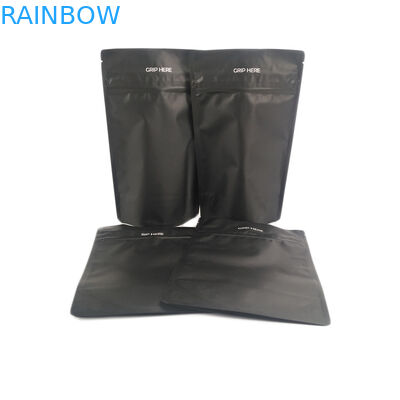 Tersedia Black Aluminium Foil Tahan Anak Dapat Dimakan Food Grade Flower Gummy CBD Canabis Packaging Tas Bukti Bau
