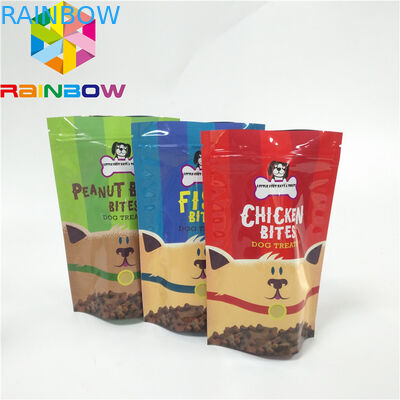 Kantong Plastik Cetak Digital Stand Up Dog Treats Package Pouch Pet Food Packaging Bag Doypack Pouch