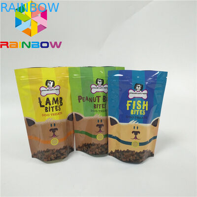 Kantong Plastik Cetak Digital Stand Up Dog Treats Package Pouch Pet Food Packaging Bag Doypack Pouch