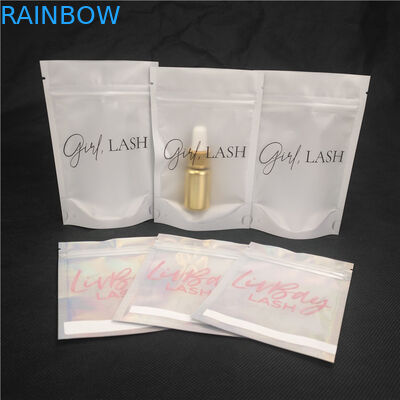 Logo Kustom Laser Kemasan Kosmetik Tas Lapisan Tunggal Lipgloss Bulu Mata Kemasan Botol Minyak Esensial Tas Doypack