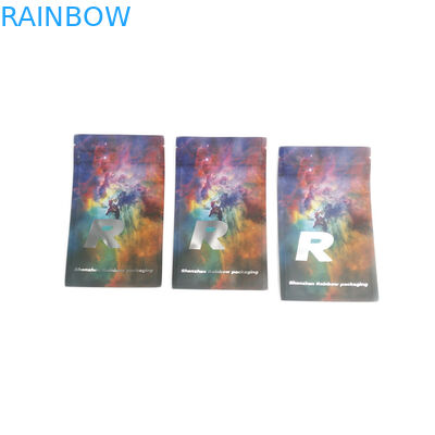 50mg 70mg 125mg Child Proof Small Mylar Bag Disesuaikan Bau Bukti Matte Candy Ziplock Makanan Plastik Gummies Sliver Bags