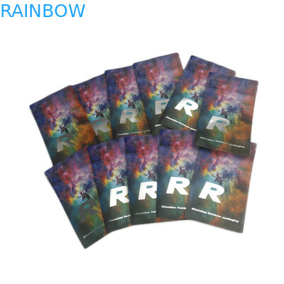 50mg 70mg 125mg Child Proof Small Mylar Bag Disesuaikan Bau Bukti Matte Candy Ziplock Makanan Plastik Gummies Sliver Bags