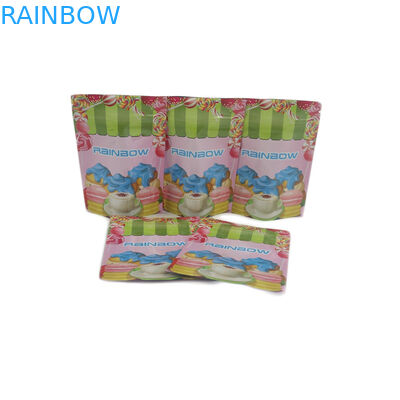 Kustom Mini Glossy Foil 1G 1/8oz 1 / 4oz 1 / 2oz 1oz Plastik Ziplock Pouch Sugar Leaf Cookies Permen Gummies Tas Kemasan