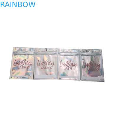 3.5g CYMK 8 * 13cm Mylar Holographic Bags Tiga Sisi Disegel