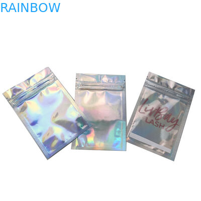 3.5g CYMK 8 * 13cm Mylar Holographic Bags Tiga Sisi Disegel