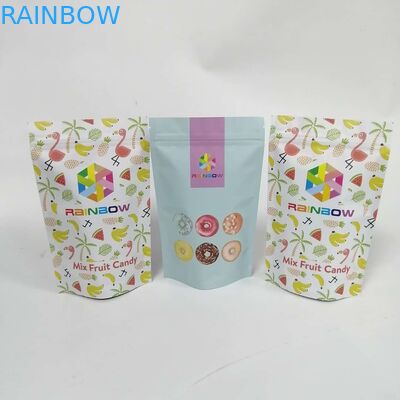 Digital printing stand up kantong tas ziplock PET / PE untuk makanan beku / kemasan bubuk makanan kering