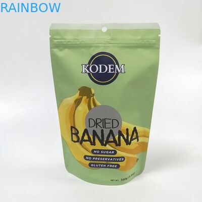 Digital printing stand up kantong camilan plastik keripik pisang tas kemasan makanan buah mangga