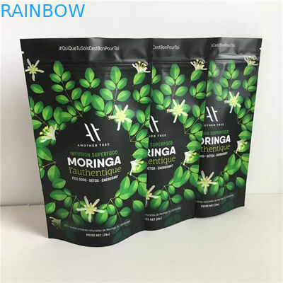 China Supplier Custom Design Printing Resealable Aluminium Foil Stand Up Pouches Dengan Ritsleting Untuk Kemasan Makanan