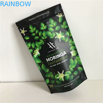 China Supplier Custom Design Printing Resealable Aluminium Foil Stand Up Pouches Dengan Ritsleting Untuk Kemasan Makanan