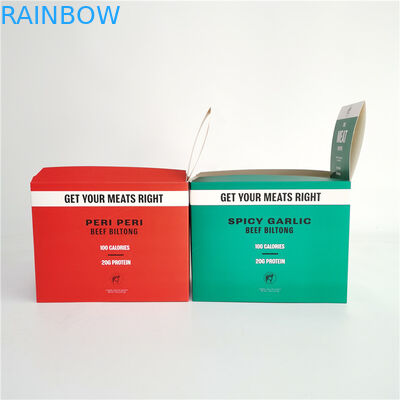 Cetak Offset Sobek Kotak Kertas Untuk Daging Sapi Biltong