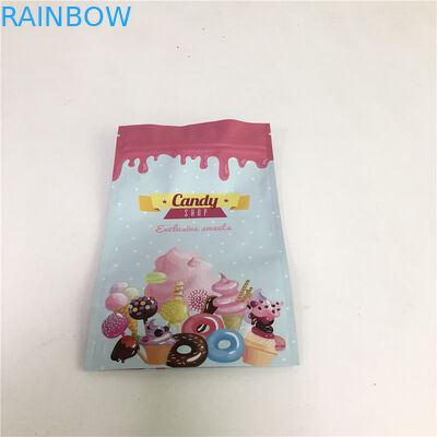 Food Grade Stand Up Ziplock Pouch Plastic Mylar Candy Tas Kemasan Gurun Makanan