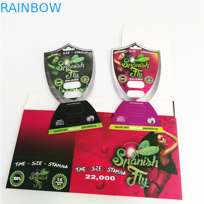 Wanita Enhancer Pills Kemasan Pink Pussy Cat Black Mamba Burro Kertas Kartu Blister Untuk Botol Kapsul Emas