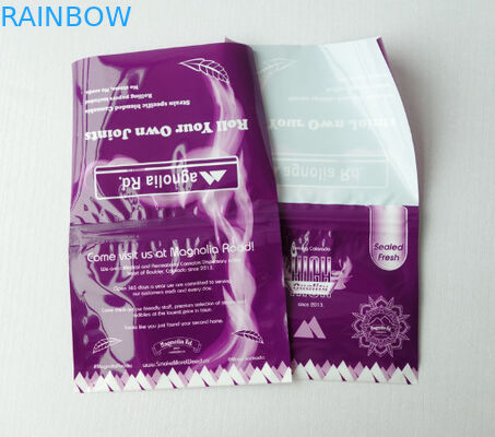 Contoh kantong tembakau bergulir Preroll gratis dengan kantong tembakau perekat 50g dengan ritsleting