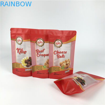 Plastik GMOPP VMPET Stand Up Zipper Bag Dengan Jendela Yang Jelas