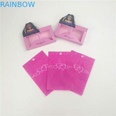 Pencetakan Gravure Perhiasan Bulu Mata MOPP Zipper Makeup Pouch