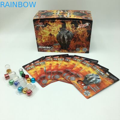 RHINO Pill 60 * 80cm PVC 3D Lenticular Card Dengan Peluru