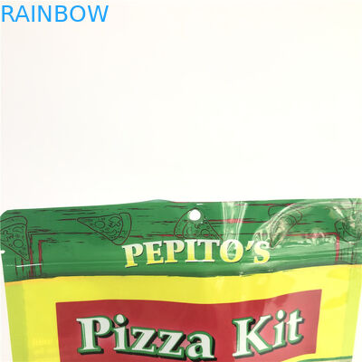 Kantong Plastik Cusromized Food Grade Packaging Stand Pouch Untuk Pizza Mylar Food Pckaging Bag