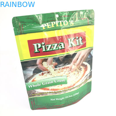 Kantong Plastik Cusromized Food Grade Packaging Stand Pouch Untuk Pizza Mylar Food Pckaging Bag