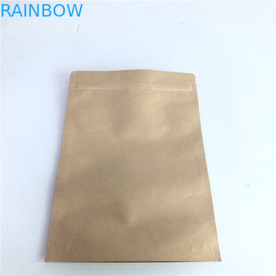 Stock Kraft Paper Bag 250g 500g Coffee Packaging Bag Stand Up Paper Bag Untuk Coffe Tea Food Nut Snack