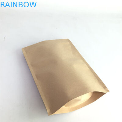 Stock Kraft Paper Bag 250g 500g Coffee Packaging Bag Stand Up Paper Bag Untuk Coffe Tea Food Nut Snack