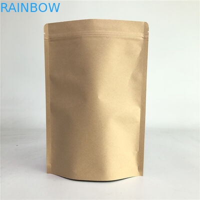 Stock Kraft Paper Bag 250g 500g Coffee Packaging Bag Stand Up Paper Bag Untuk Coffe Tea Food Nut Snack