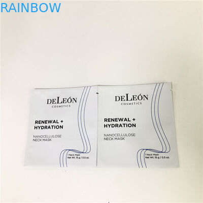 Tas Masker Putih Datar, Sampel Kosmetik Kustom, Tas Kemasan Krim Sampel Sachet Kecil