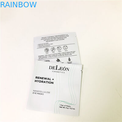 Tas Masker Putih Datar, Sampel Kosmetik Kustom, Tas Kemasan Krim Sampel Sachet Kecil