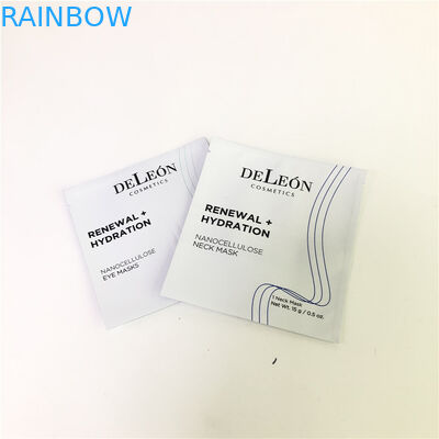 Tas Masker Putih Datar, Sampel Kosmetik Kustom, Tas Kemasan Krim Sampel Sachet Kecil