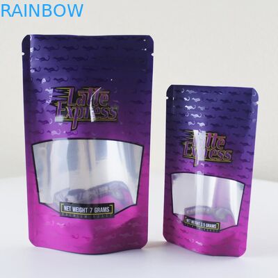 Gravure Printing CBD Cannabis Mylar Ziplock Bags Dengan Windows