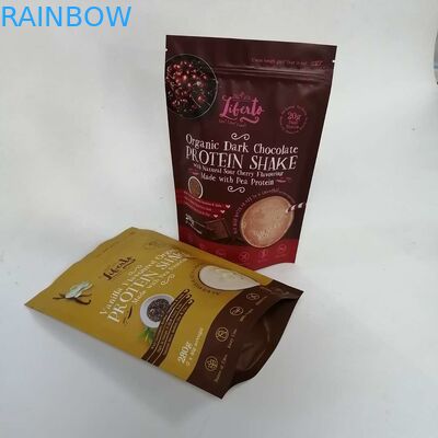 120 Microns Stand Up Matte Protein Powder Mylar Zip Pouches