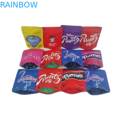 Siap Untuk Mengirim Bukti Bau 3.5g Kantong Foil Zipper Sentuhan Lembut Dapat Dimakan Cannabis Bunga Kemasan Mylar Bag