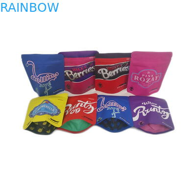 Siap Untuk Mengirim Bukti Bau 3.5g Kantong Foil Zipper Sentuhan Lembut Dapat Dimakan Cannabis Bunga Kemasan Mylar Bag