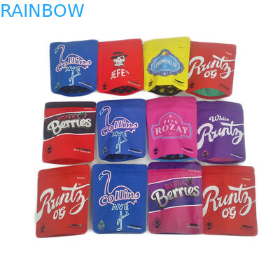 Sentuhan Lembut 3.5g Foil Kantong Plastik Ziplock Bau Bukti Matte 3.5g 7g Cannabies Cookies Jefe Packaging Mylar Bag Custom