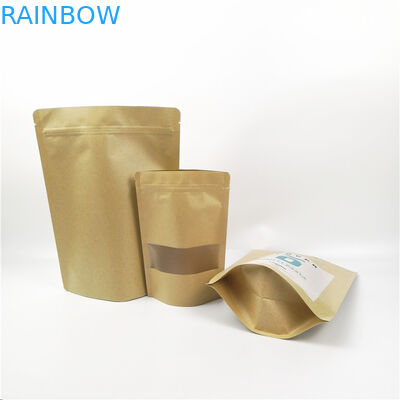 Kertas Kraft Stand Up CYMK 6oz 8oz Kemasan Tas Makanan Ringan