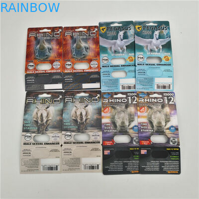 3D Rhino PET PP PVC 3d Blister Packing Card Untuk Kapsul