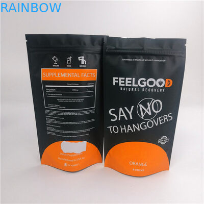 Snack Mylar 120mic Zipper Standing Pouches 20 * 15 * 8cm Untuk Makanan