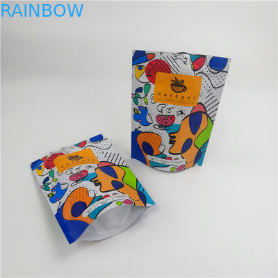 Tas Kemasan Makanan Ringan / tas kemasan kacang / plastik kopi coklat susu bubuk ritsleting berdiri kantong