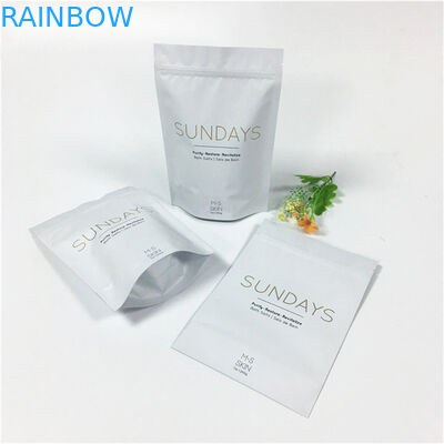 Gravure Printing CMYK Color Plastic Zipper Pouch Untuk Garam Mandi