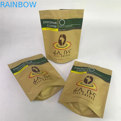 Matte Finished MOPP VMPET Aluminium Foil Bags Untuk Biji Kopi