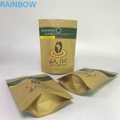 Matte Finished MOPP VMPET Aluminium Foil Bags Untuk Biji Kopi