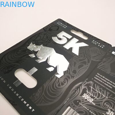 Kartu Kertas Blister Kapsul Badak Permukaan Mengkilap 9x12cm