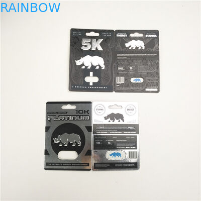 Kartu Kertas Blister Kapsul Badak Permukaan Mengkilap 9x12cm