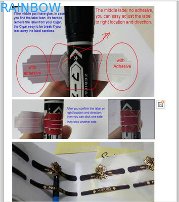 Label Lengan Menyusut Stamping Emas Warna 70mic Warna CMYK