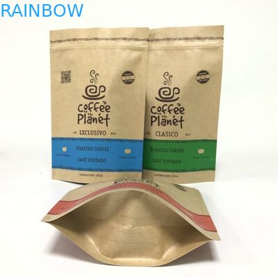 Bukti Bau CMYK 120gsm Kraft Paper Foil Bags Resealable Zipper