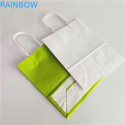 Kertas Kraft CMYK 350gsm karton tas belanja kelontong dengan pegangan