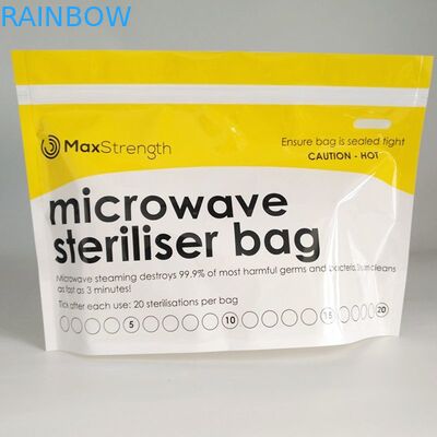 150 Micron PET Microwave Sterilizer Bags Untuk Botol Susu Bayi